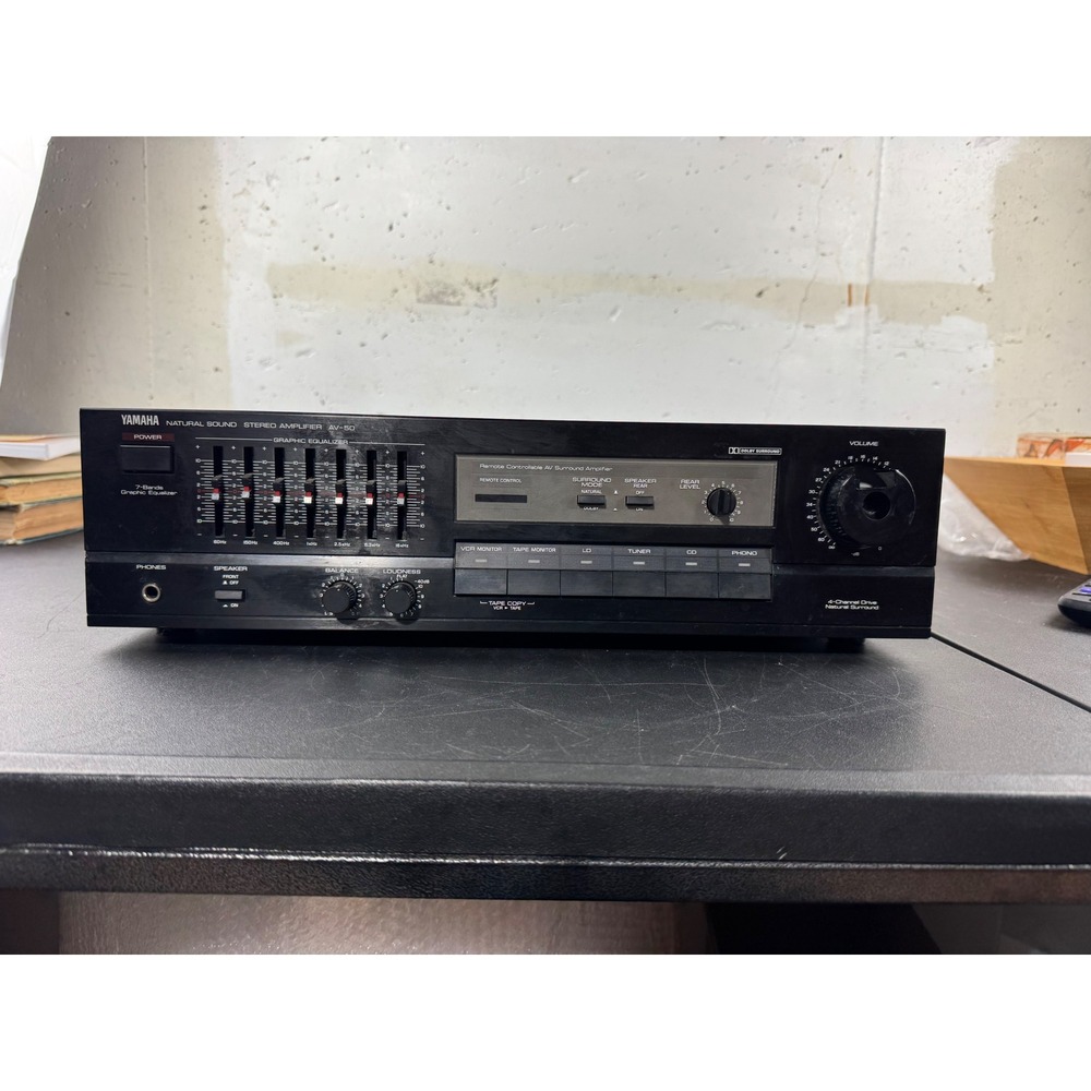 Yamaha AV-50 Natural Sound Stereo Amplifier 7-Band EQ Vintage Black Made Japan